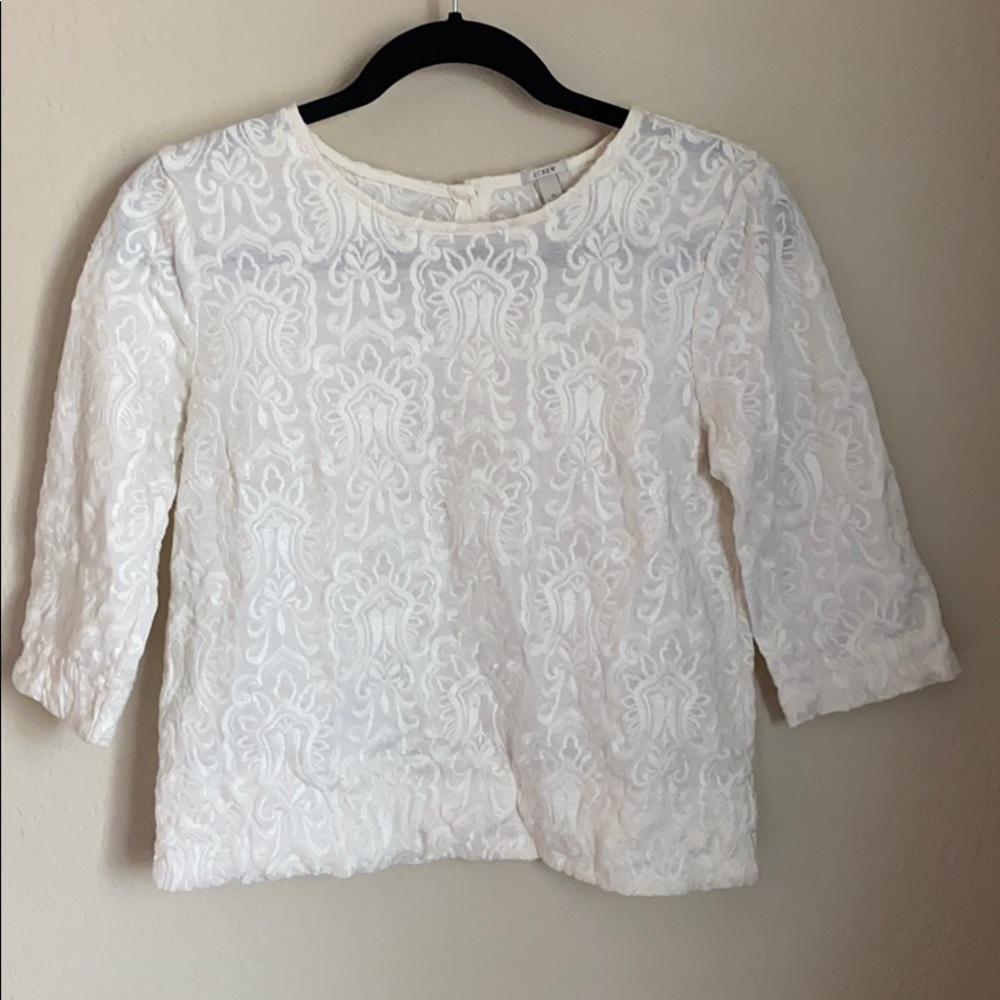 J. Crew appliqué paisley top XS